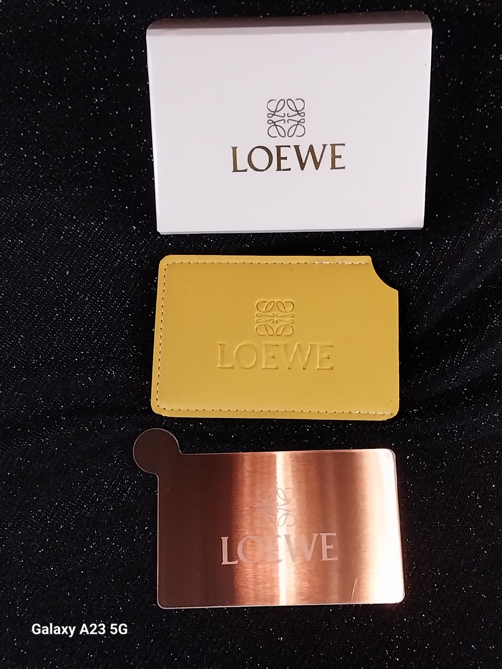 LOEWE Pocket/Travel Mirror Yellow Leather Card Case - Elegant Women’s Accessory